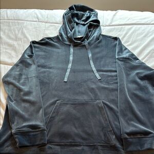 NWOT Loft Velour Blue Hoodie